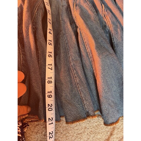 Vtg Y2K Fluted Denim Aline Skirt Med Coachella Rodeo Cowgirl Western Boho indie - Picture 8 of 9